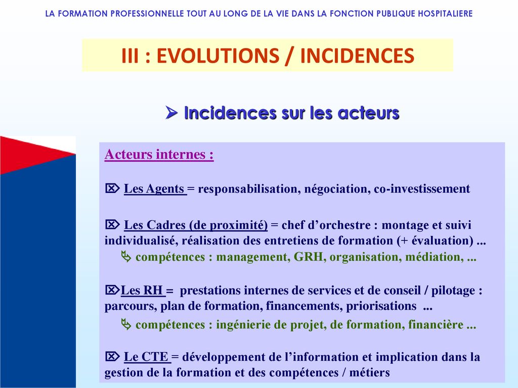 LA FORMATION PROFESSIONNELLE TOUT AU LONG DE LA VIE DANS LA FONCTION